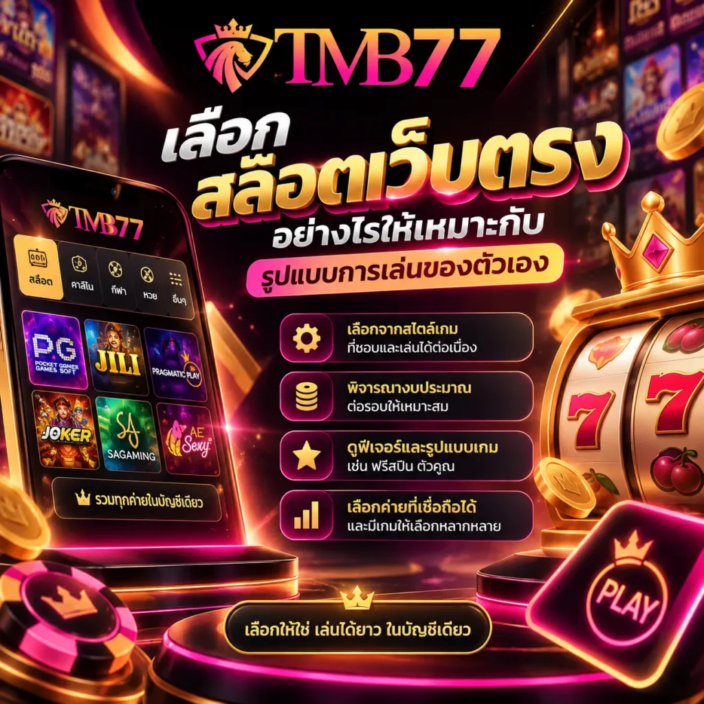 เลือก สล็อตเว็บตรง อย่างไรให้เหมาะกับรูปแบบการเล่นของตัวเอง